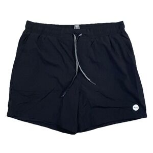 Men's Vassa Active Workout Lined Black XL Shorts Drawstring‎ Stretch